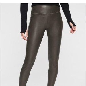 Athleta high rise black faux leather leggings